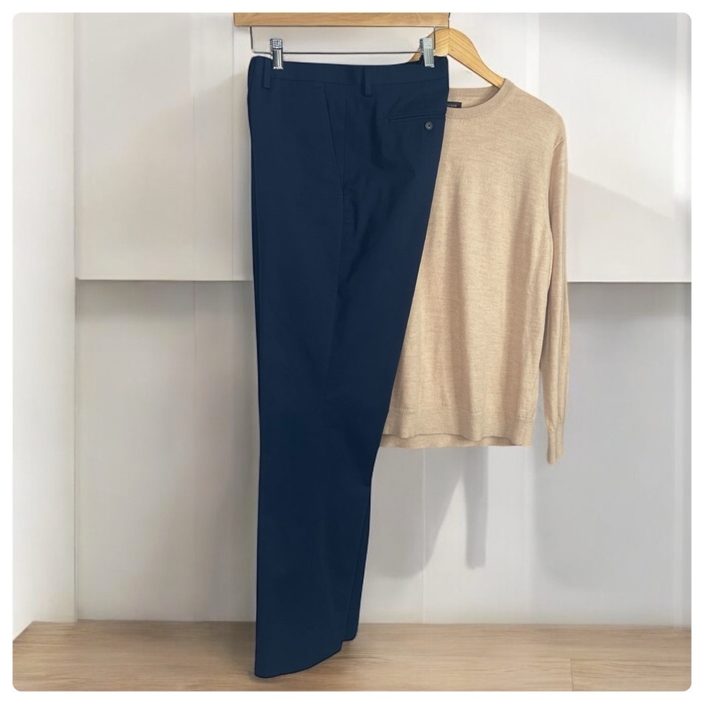 Larusmiani Tessuti for Banana Republic Dress Pants Ice Cotton 33 x 30